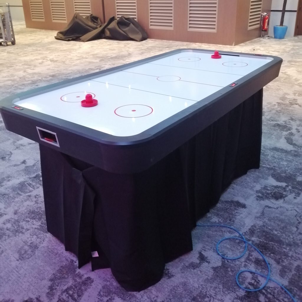 Our Air Hockey hired in for an indoor Wedding.