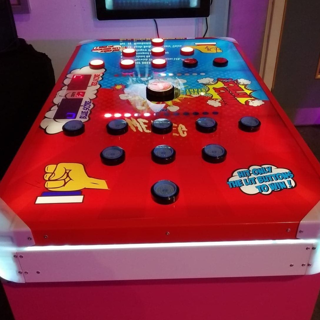 Our Chase the Lights Speed Reaction game hired in for a University Competitive event.