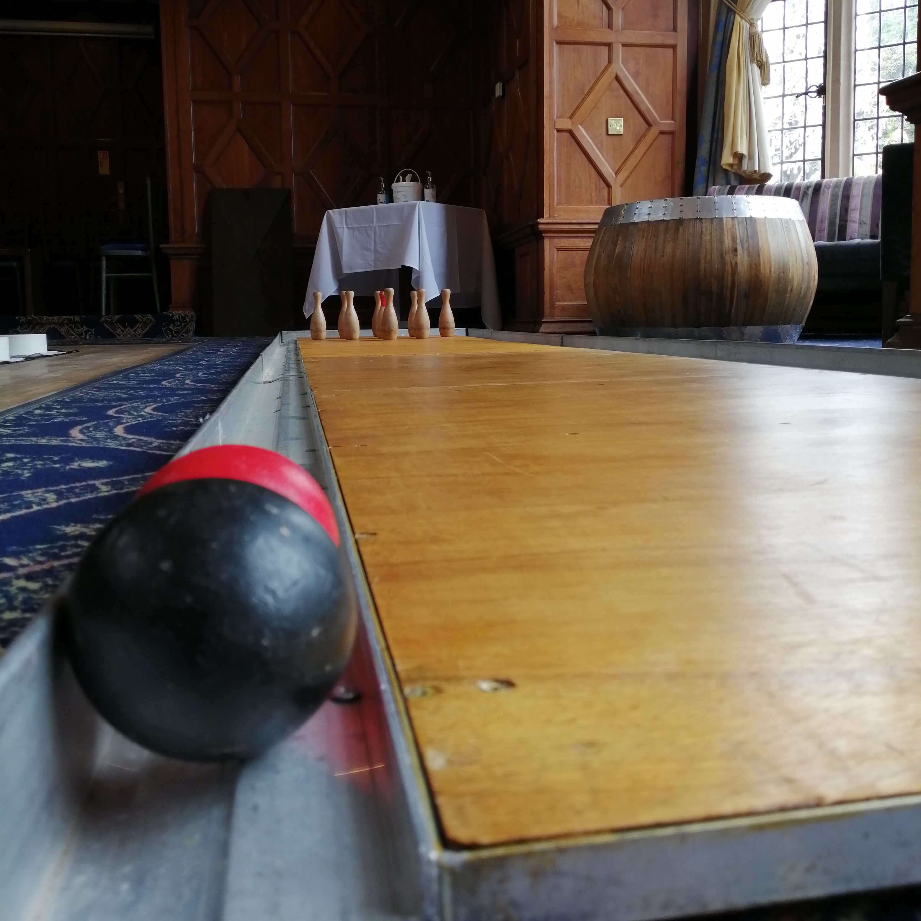 Our Skittle Alley set out for an indoor event.