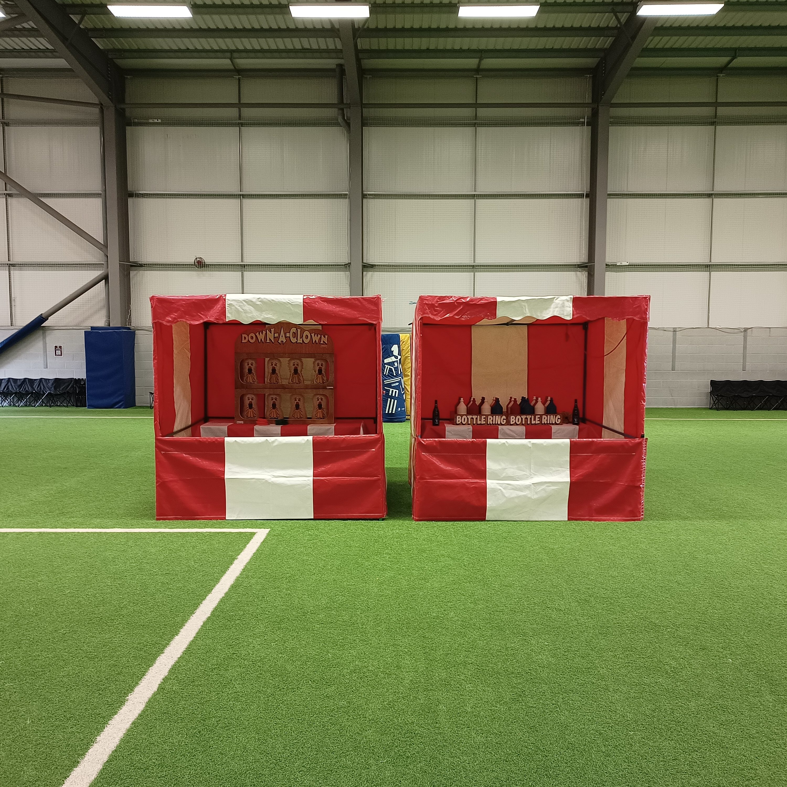 Our Fete Game Side Stalls hired and set up for an indoor event.