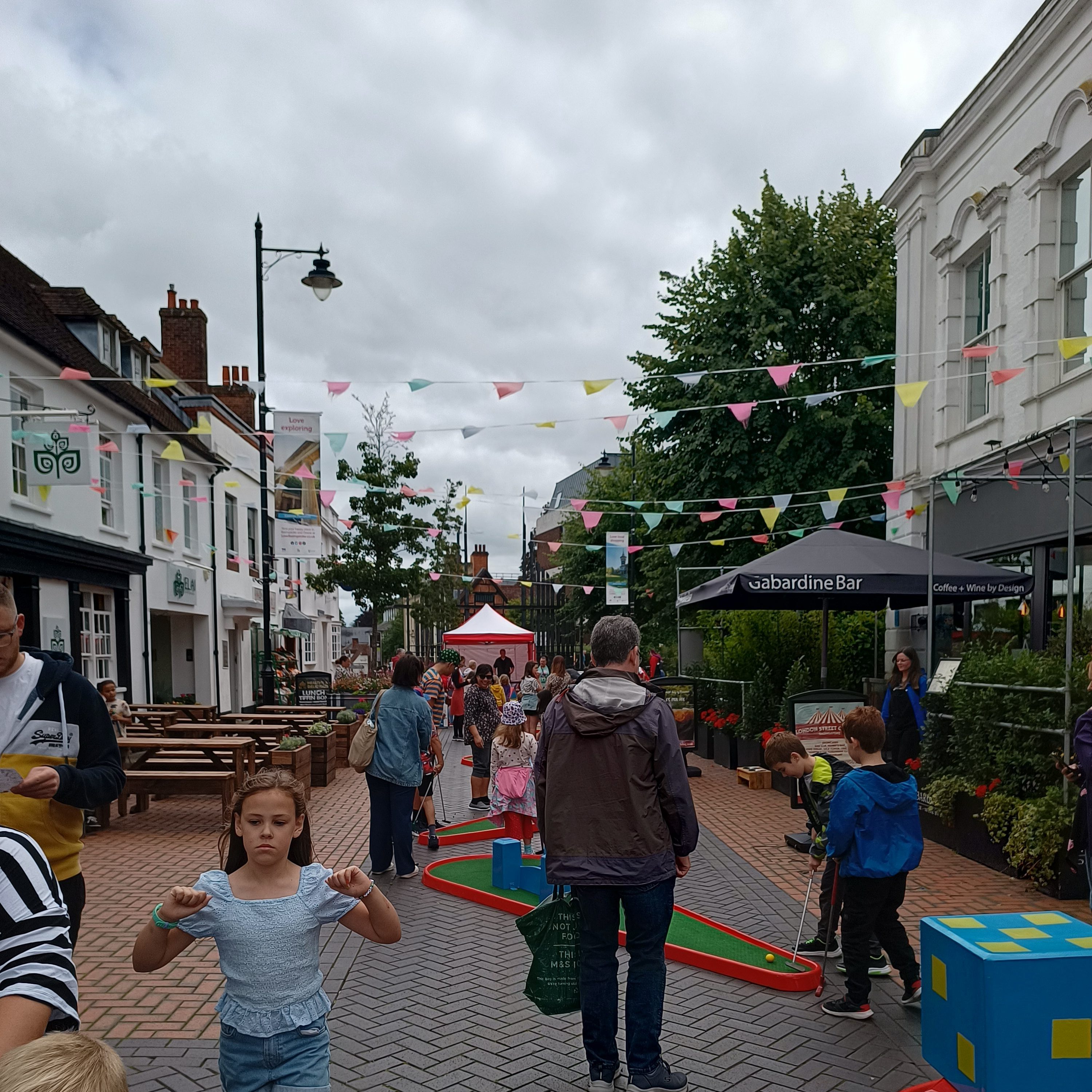 Crazy Golf set up for a Town Council that organised a "free for the public" Street event.