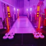 A Curling Lane set up ready for action indoors.