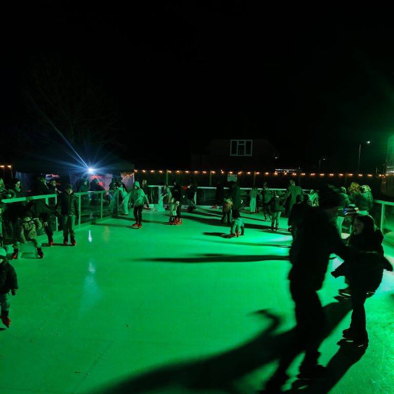 Ice Skating Fun with Lights