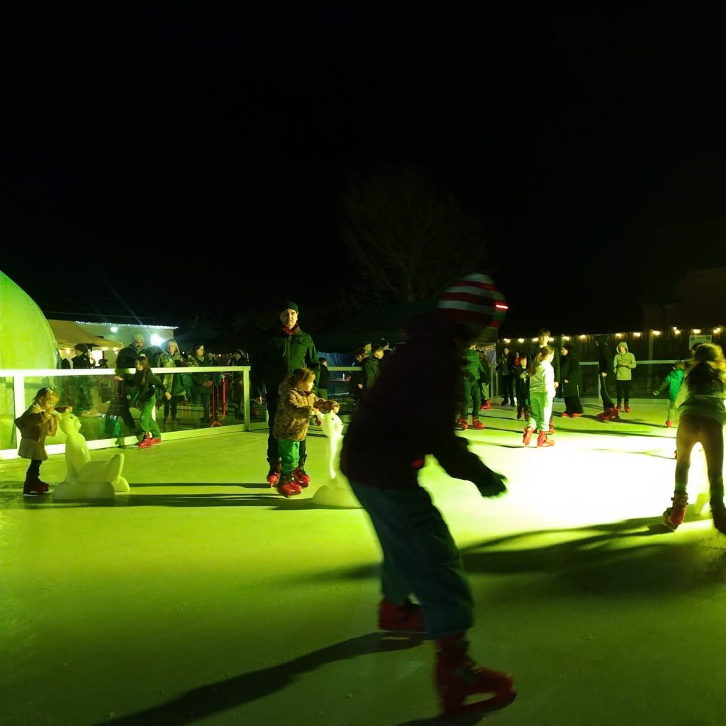 Ice Skating Fun with Lights