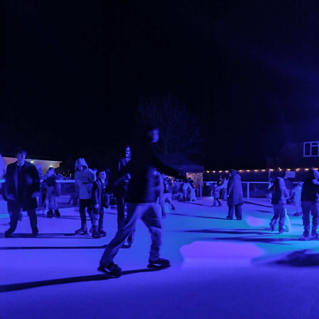 Ice Skating Fun with Lights