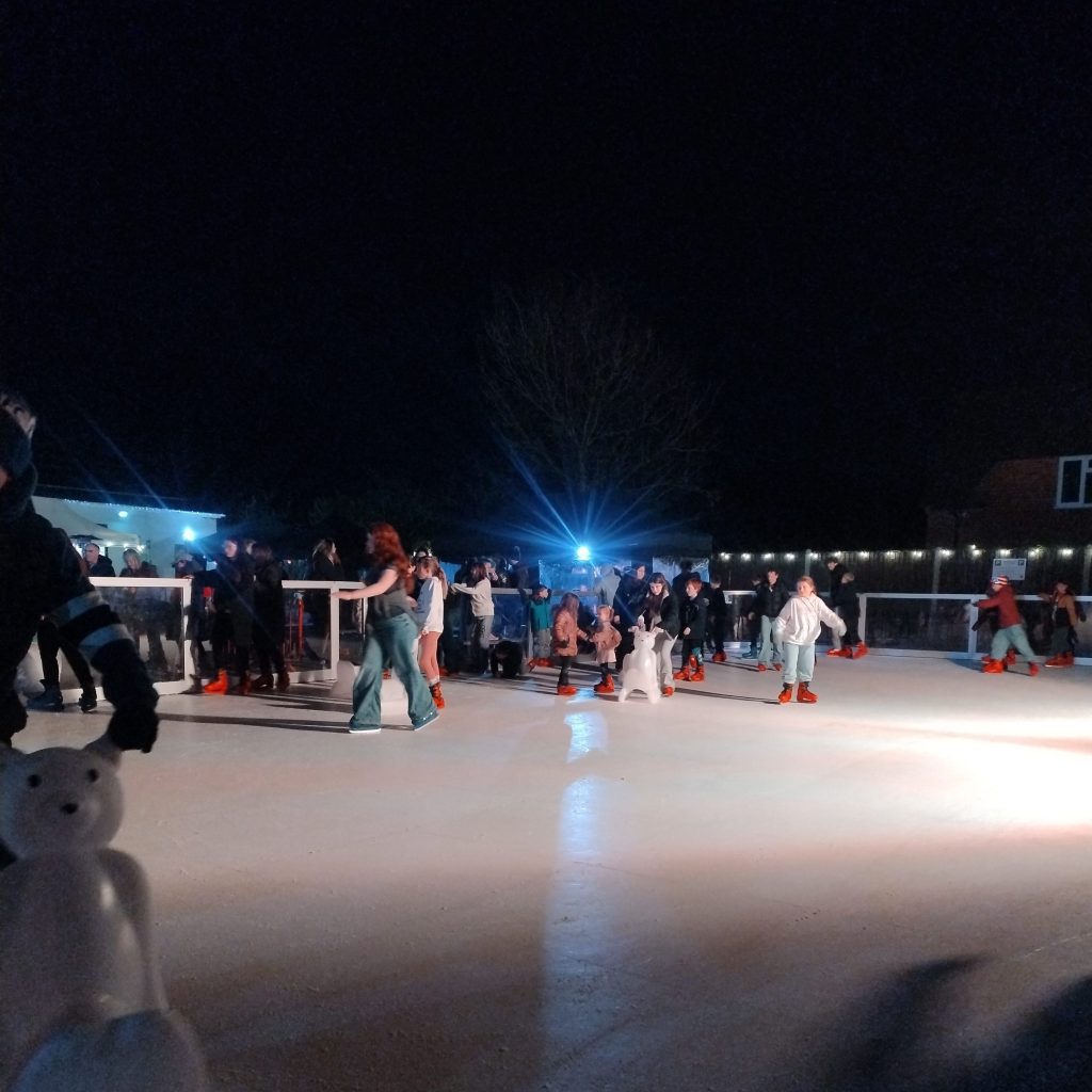 Ice Skating Fun with Lights