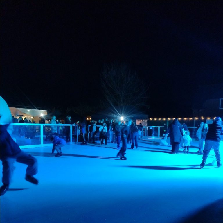 Ice Skating Fun with Lights