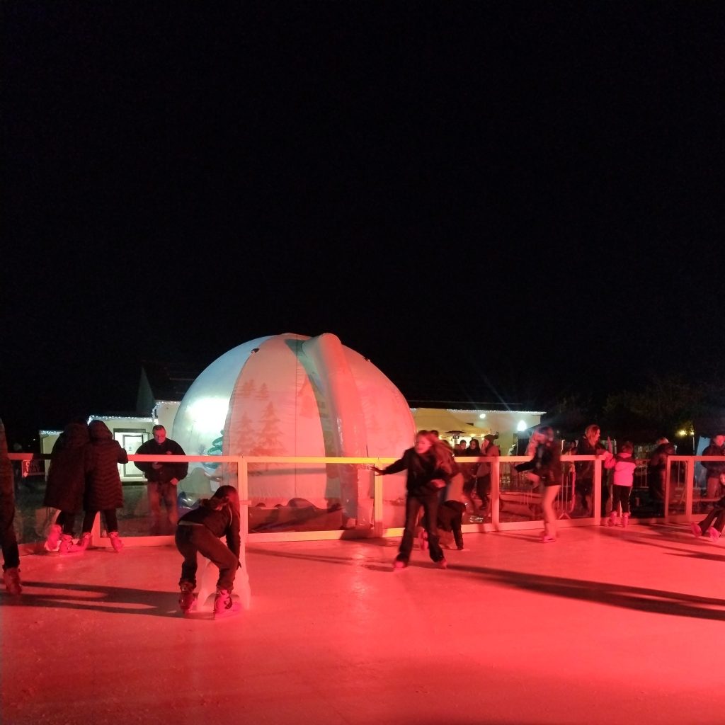 Ice Skating Fun with Lights