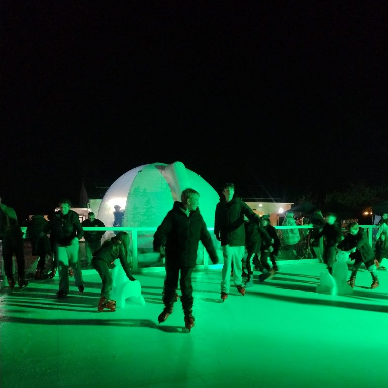 Ice Skating Fun with Lights