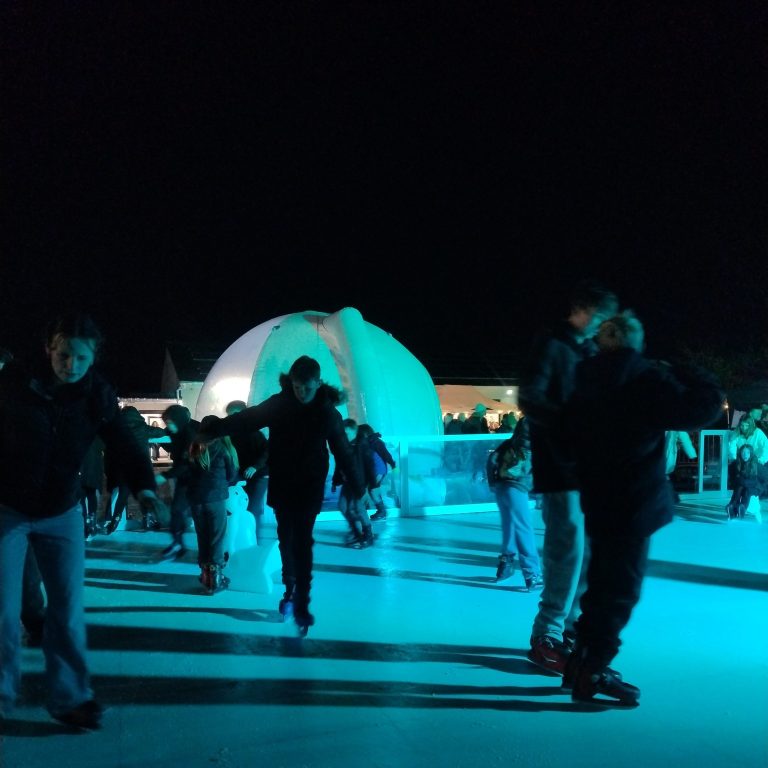 Ice Skating Fun with Lights