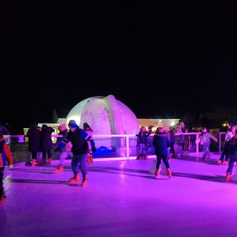 Ice Skating Fun with Lights