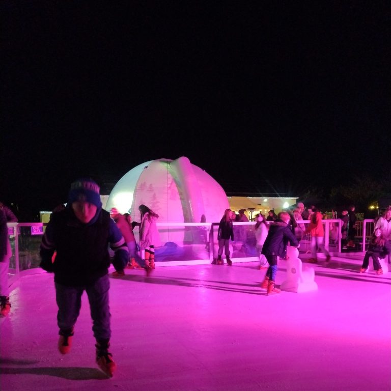 Ice Skating Fun with Lights