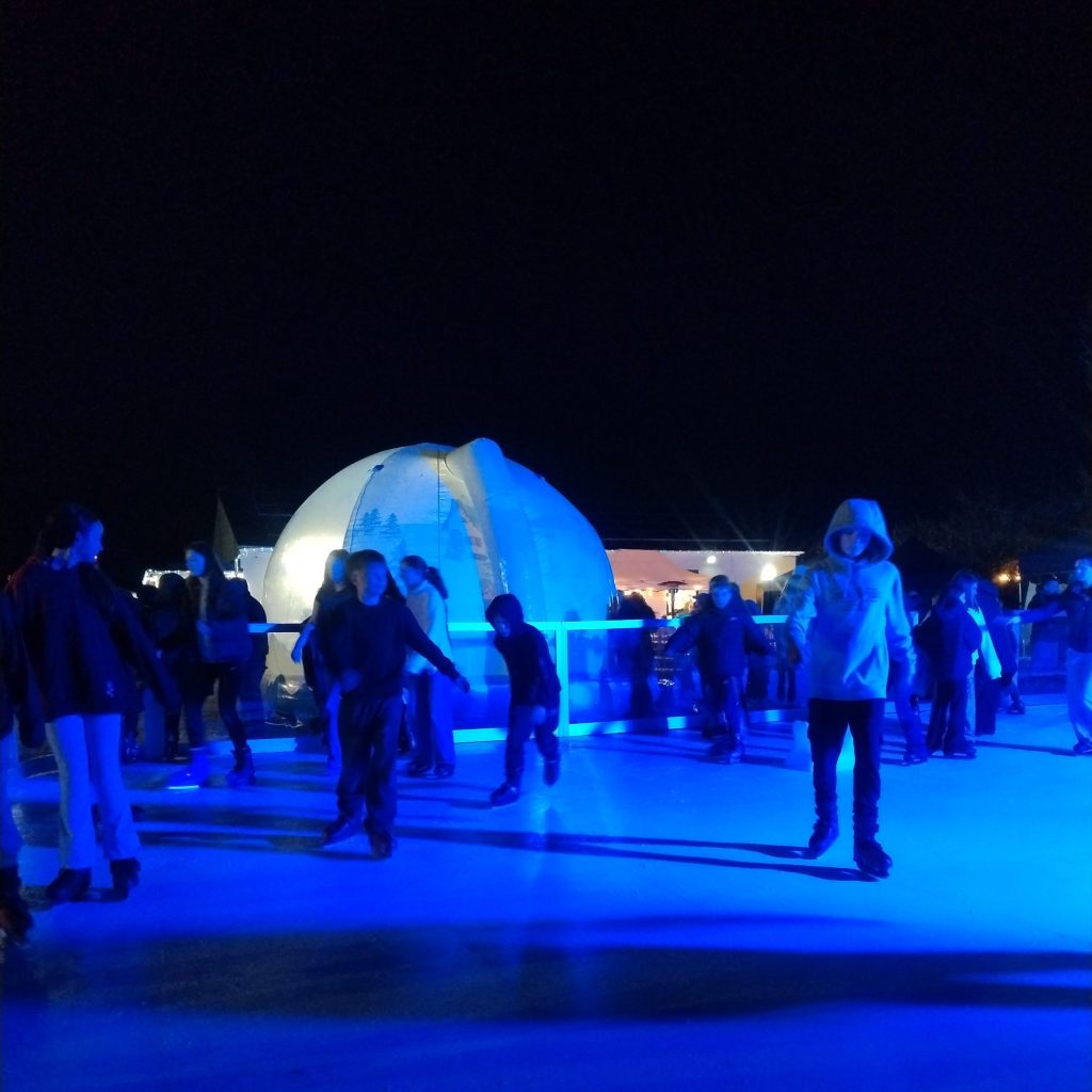 Ice Skating Fun with Lights