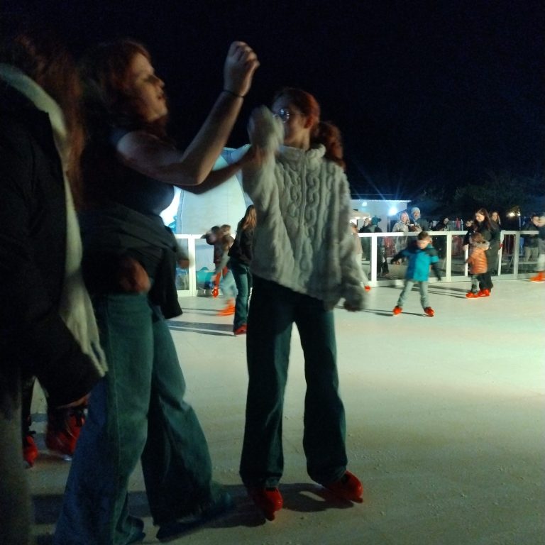 Ice Skating Fun with Lights