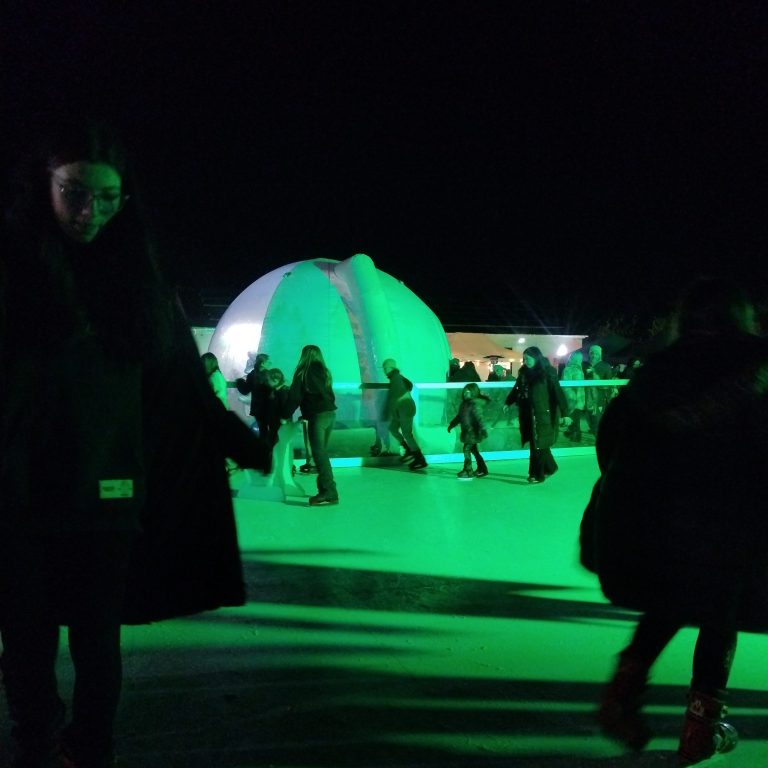 Ice Skating Fun with Lights