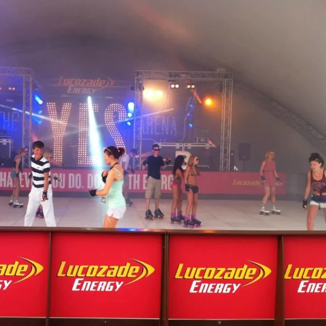 Ice Skating Barrier Branding