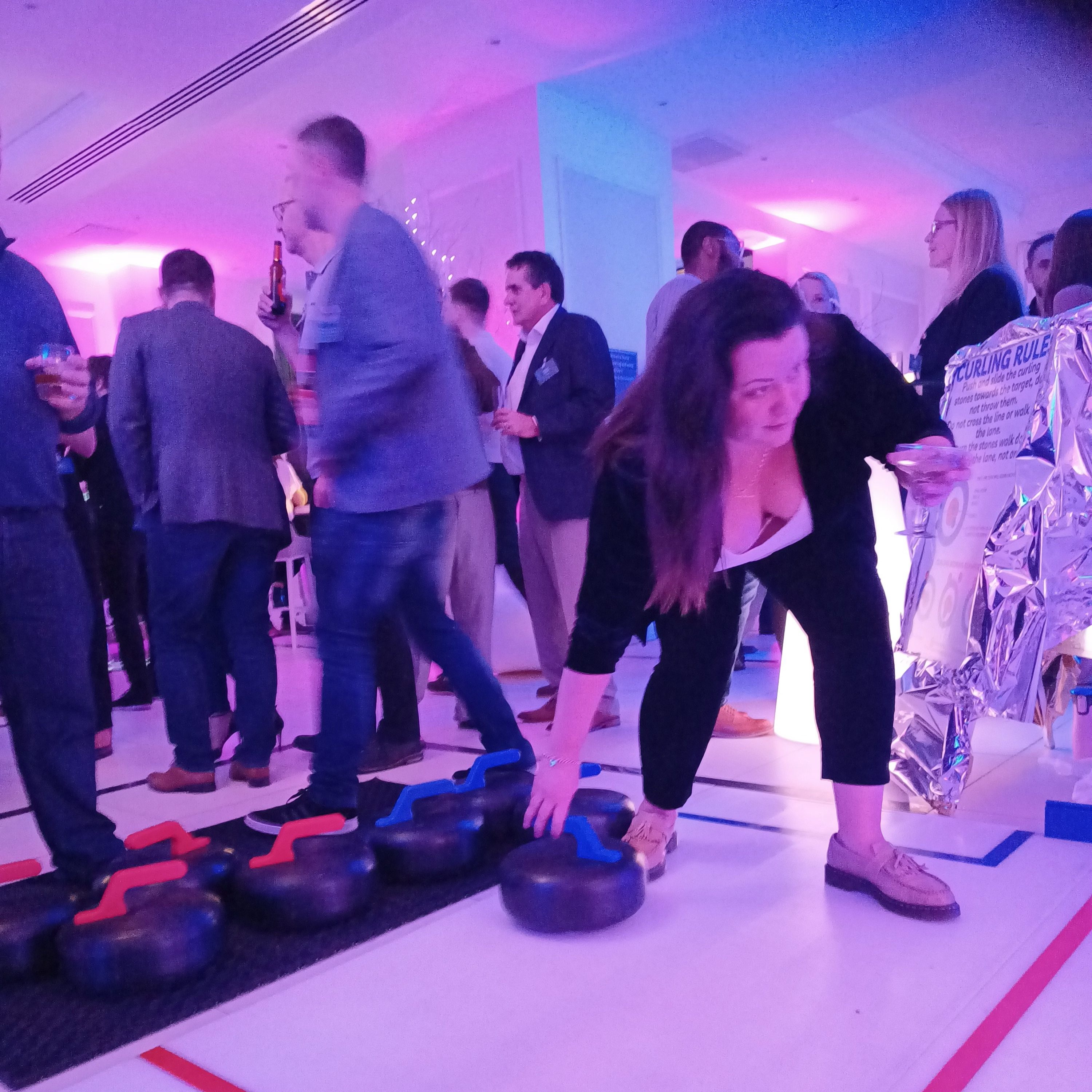 Corporate Event with Curling and other Big Impact Games