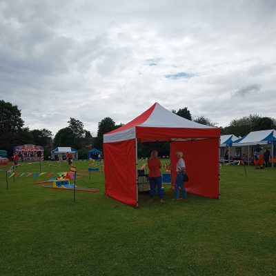 Side Stall used for entrance to our Crazy Golf