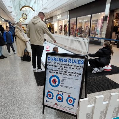 Christmas Curling Indoors