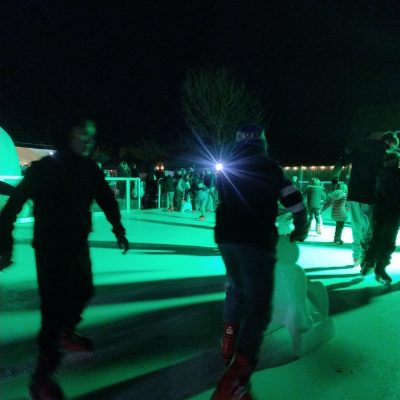 Ice Skating Fun with Lights