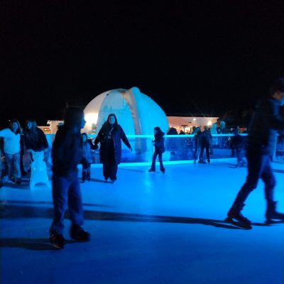 Ice Skating Fun with Lights