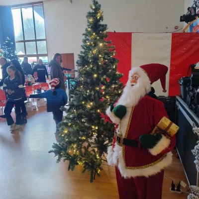 Our Singing Santa at a Christmas Indoor Market