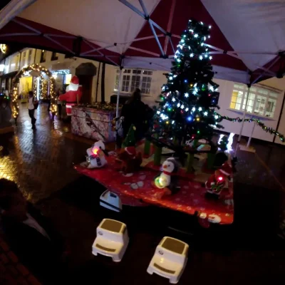 Christmas Tree Table with Interactive Christmas Toys