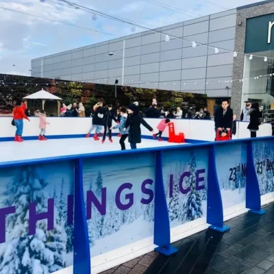 Barrier Branding for both Synthetic Ice Skating and Roller Rinks